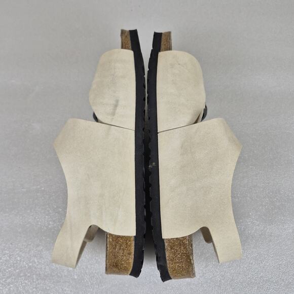 Birki’s Birkenstock Sandals 245 L7 M5 Size 38 White Leather Strappy Adjustable - Picture 5 of 8